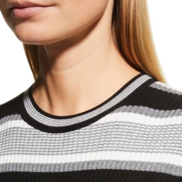 Theory Empire Striped Knit Midi Dress - Picture 4 of 5